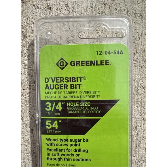 Greenlee 12-04-54A D'Versibit Auger Bit, 3/4" Hole Size, 54" Length #832 {FF} - Picture 3 of 9